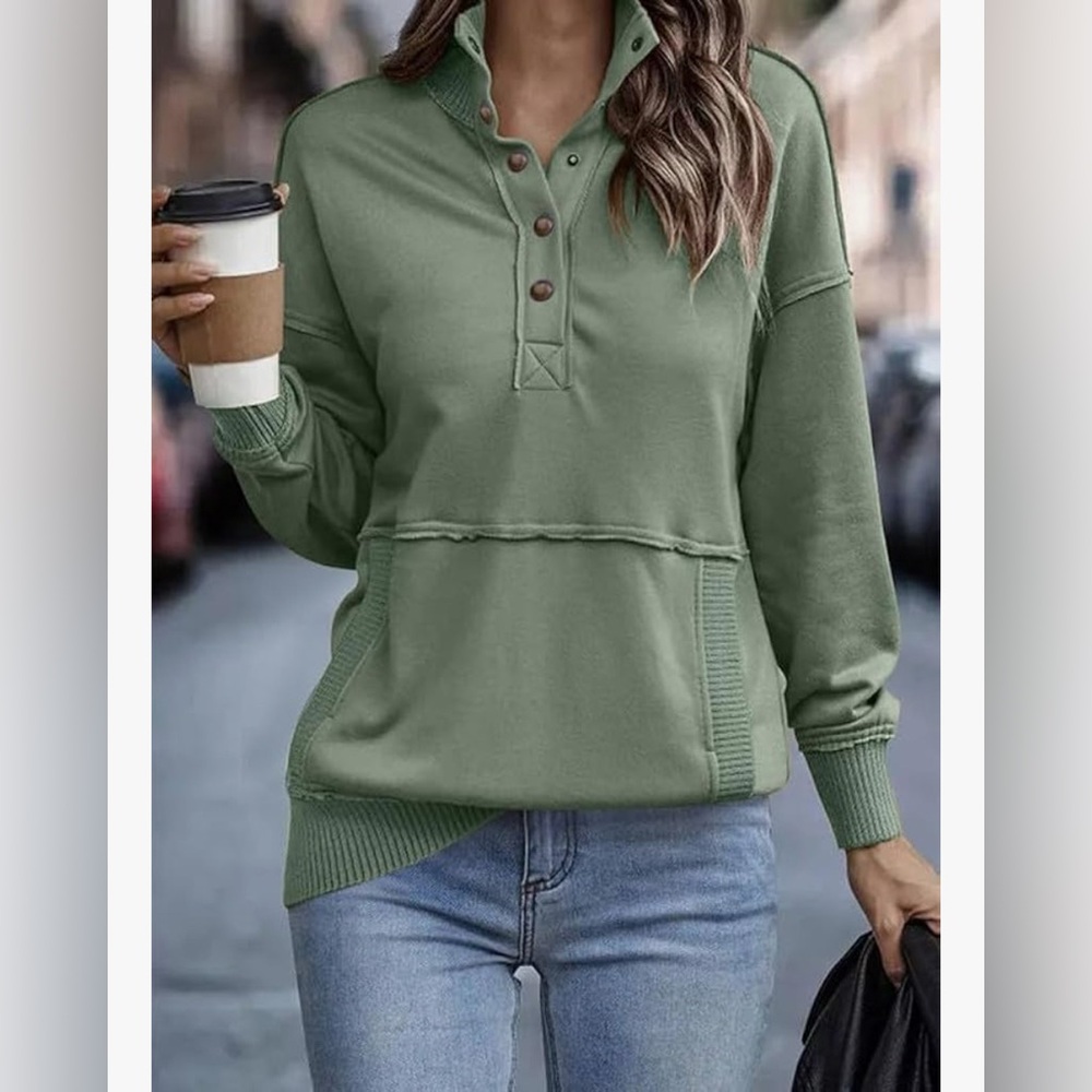 Women’s Sweatshirt Casual Long Sleeve Lightweight Sweatshirt